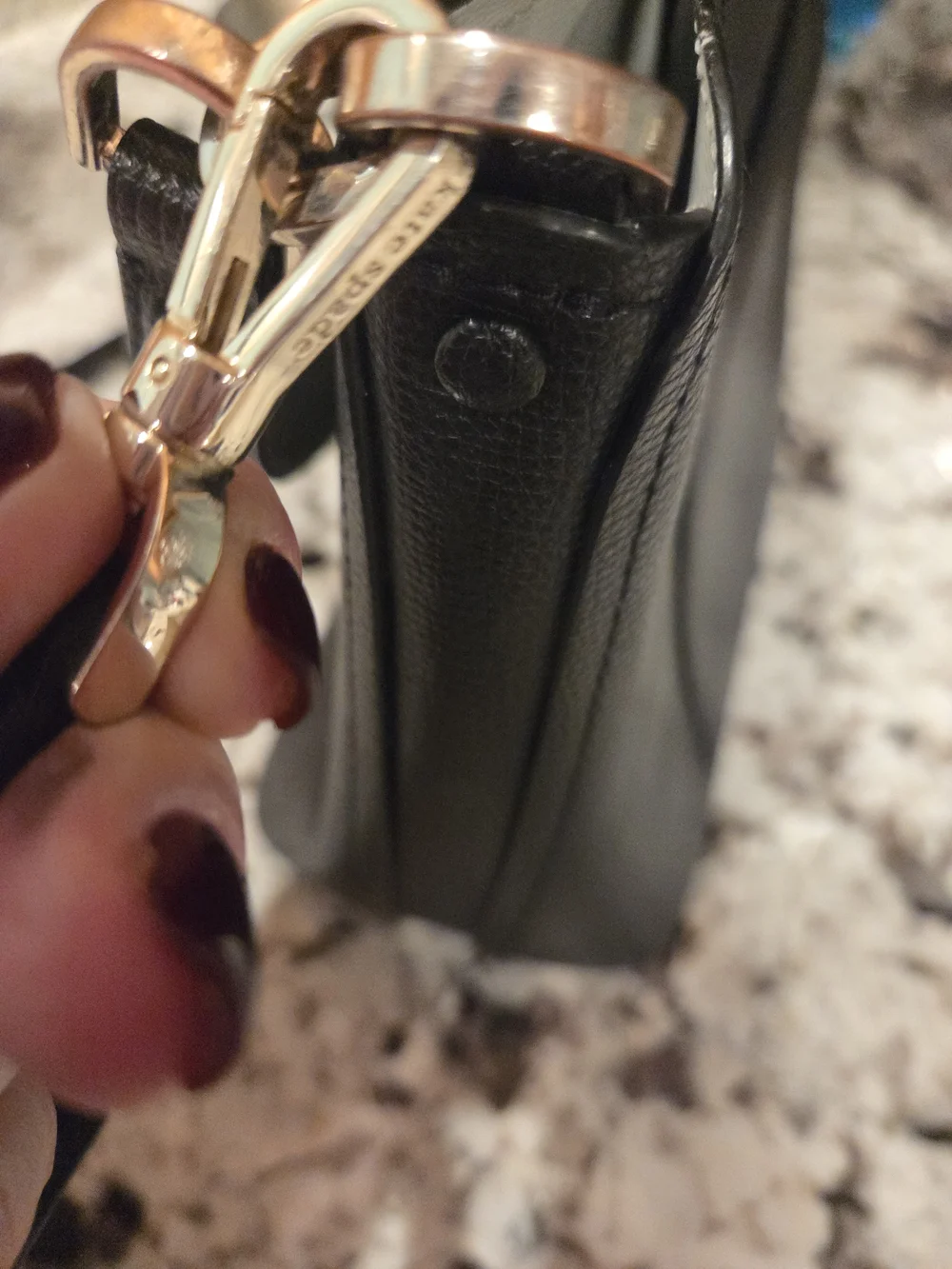 kate spade Black Saffiano Leather Crossbody Bag with Matching Wallet